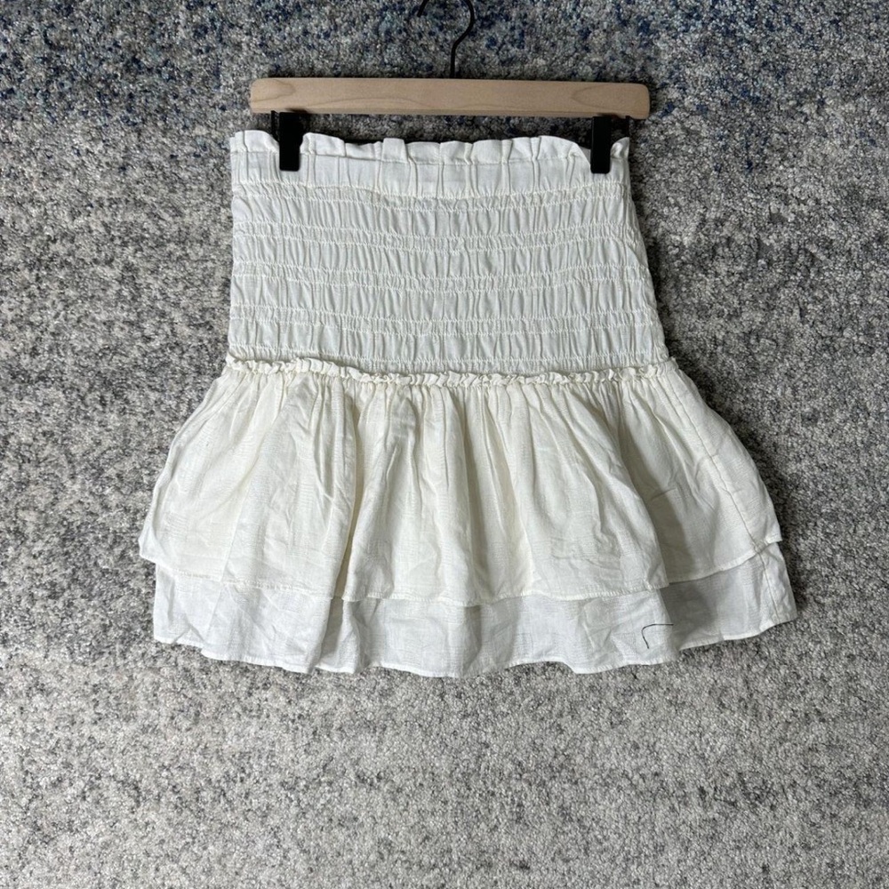 Madewell Cream Layered Mini Skirt